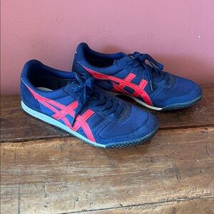 Onitsuka Tiger by Asics Blue and Red Sneakers